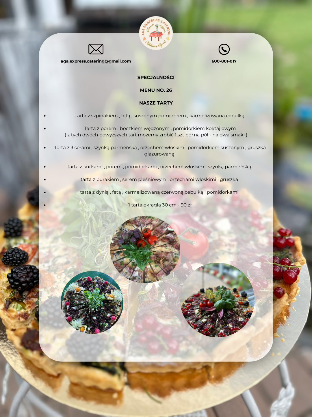 MENU NO 26 - NASZE TARTY