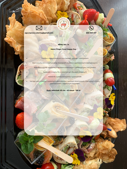 MENU NO 14 - FINGER FOOD ''HAPPY DAY''