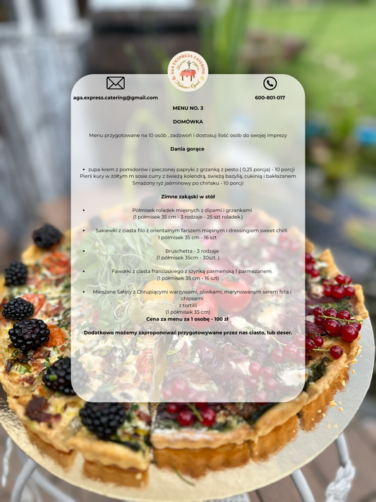 MENU NO 3 - DOMÓWKA
