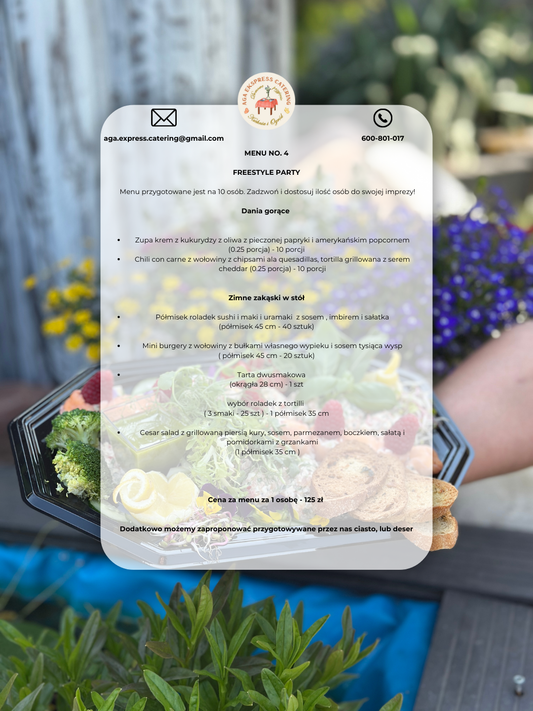 MENU NO 4 - FREESTYLE PARTY