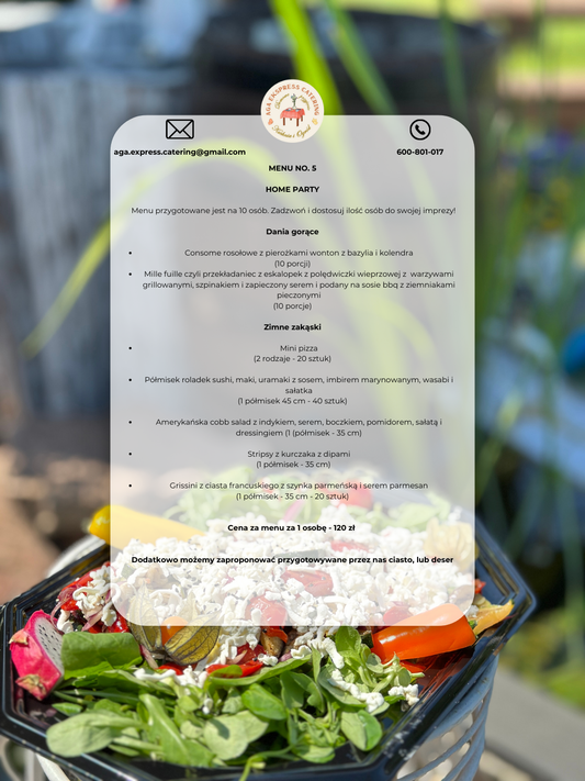 MENU NO 5 - HOME PARTY